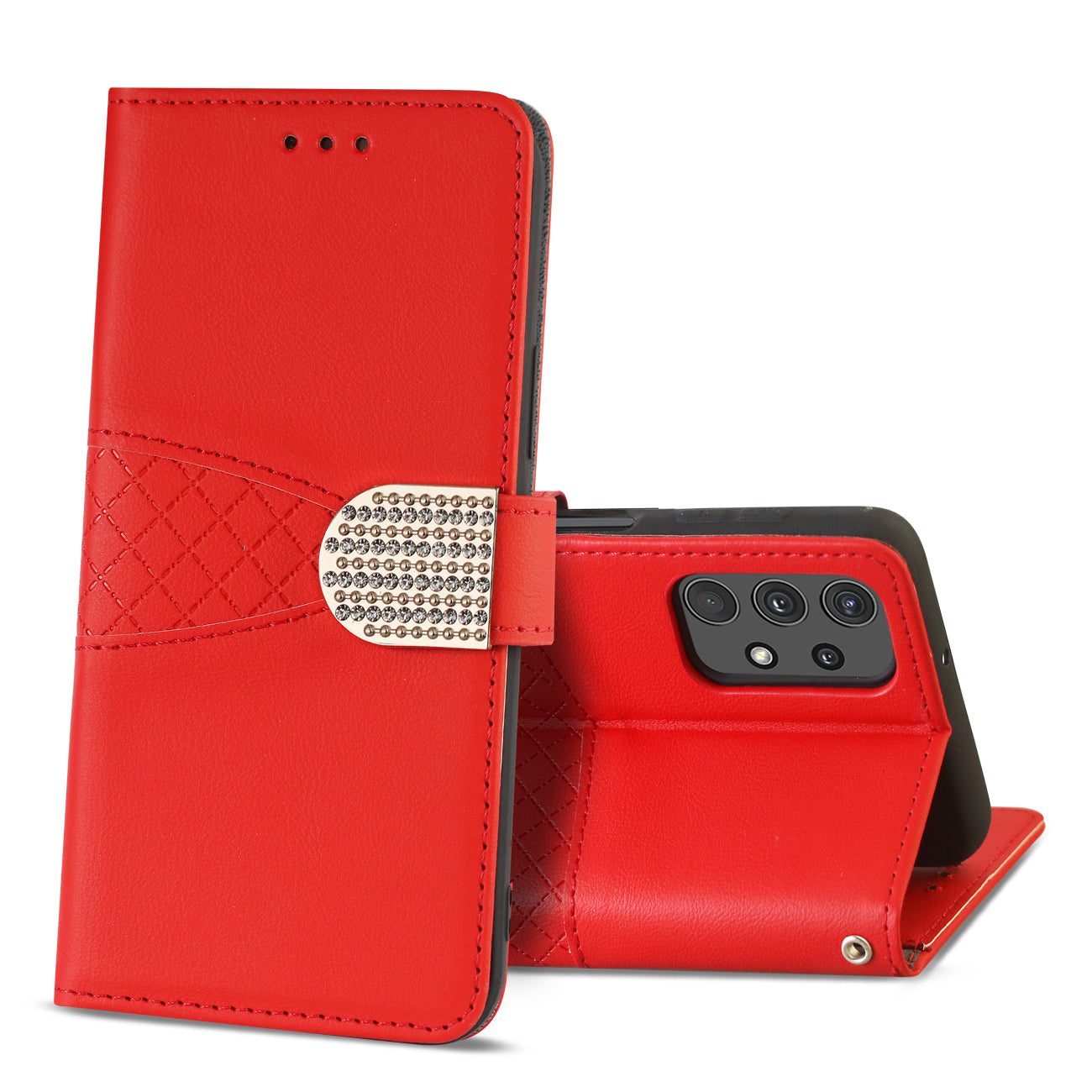 Reiko Samsung Galaxy A32 5G 3-In-1 Wallet Case In Red